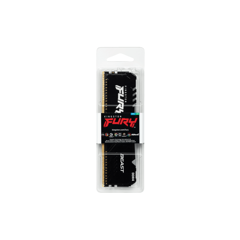 Kingston Fury Beast RGB 16GB DDR4 3200MHz Desktop Memory - Vektra Computers LLC Kingston Fury Beast RGB 16GB DDR4 3200MHz Desktop Memory - Vektra Computers LLC